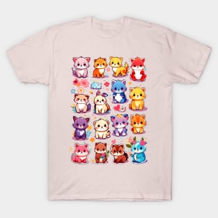 Cute Cat Illustration Lover Gift T-Shirt